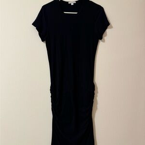 James Perse Black Short Sleeve Dress